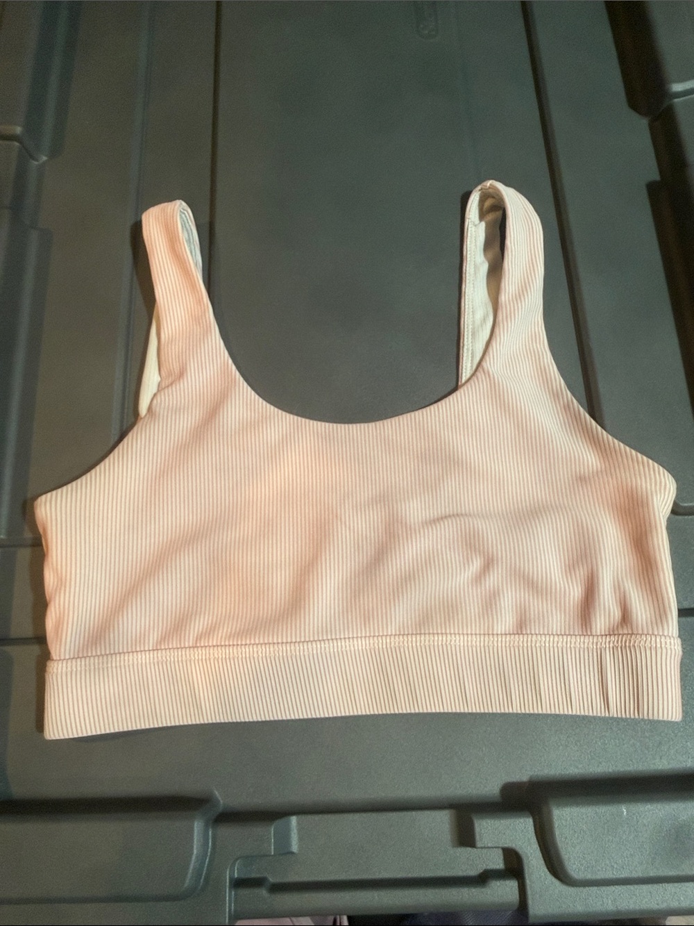 Zyia Everyday Ribbed Scoop Sports Bra - Light Pink